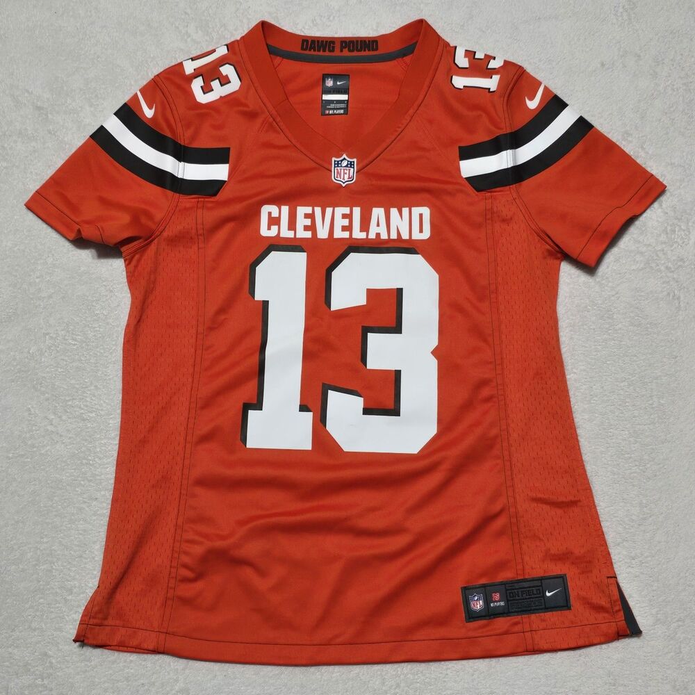 Nike Women's L Cleveland Browns Odell Beckham Jr #13 NFL On Field Jersey Orange